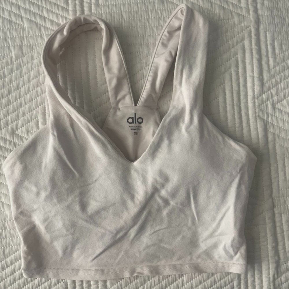 Alo Yoga White Sports Bra - Xsmall